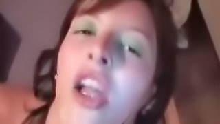 Long curved cock in her wet mouth