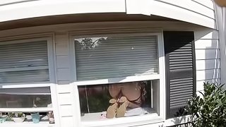 Must Watch!!! Sexy wet milf caught by mailwoman having a dildo orgasm!! :)