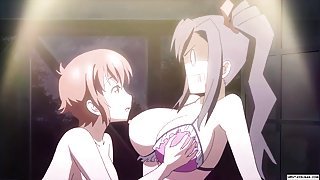 Horny hentai lezzy girl eats pussy